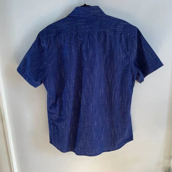 Taylor Stitch SS California in Slubby Navy Stripe - Size 42 - Picture 9 of 11